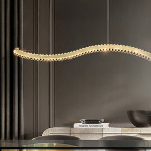BERTOLDA W Linear Chandelier by Lampadom