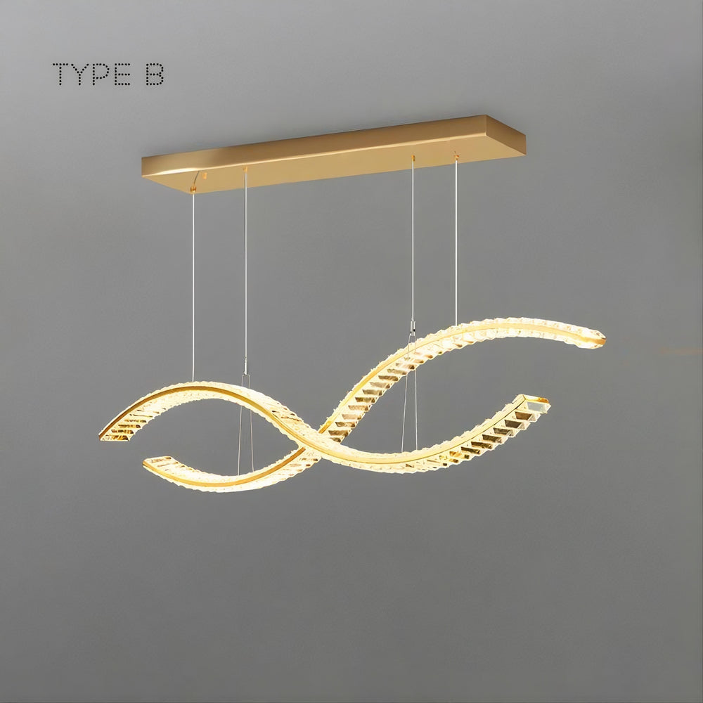 BERTOLDA X Linear Chandelier by Lampadom - angle view