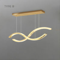 BERTOLDA X Linear Chandelier by Lampadom - angle view