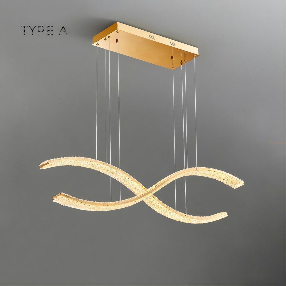 BERTOLDA X Linear Chandelier by Lampadom - top view