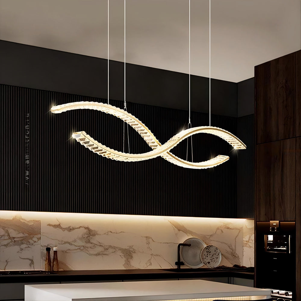 BERTOLDA X Linear Chandelier by Lampadom - detail view