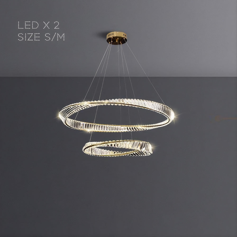 BERTOLDA X Ring Chandelier by Lampadom - close-up