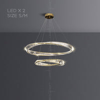 BERTOLDA X Ring Chandelier by Lampadom - top view