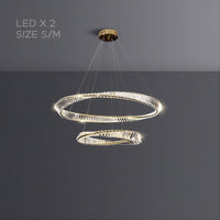 BERTOLDA X Ring Chandelier by Lampadom - angle view