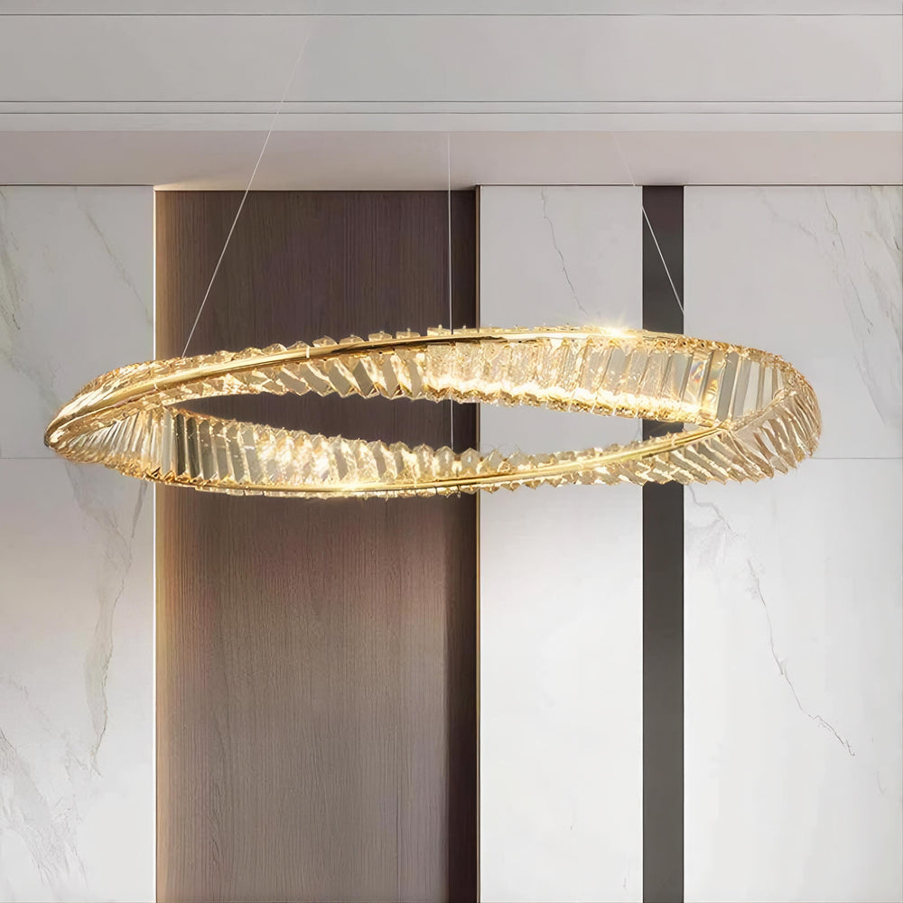 BERTOLDA X Ring Chandelier by Lampadom - top view