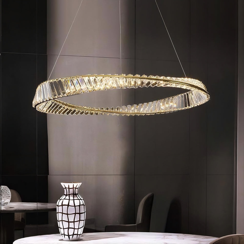 BERTOLDA X Ring Chandelier by Lampadom - side view