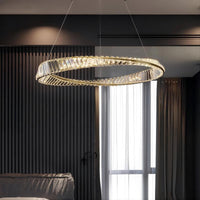 BERTOLDA X Ring Chandelier by Lampadom - scale reference