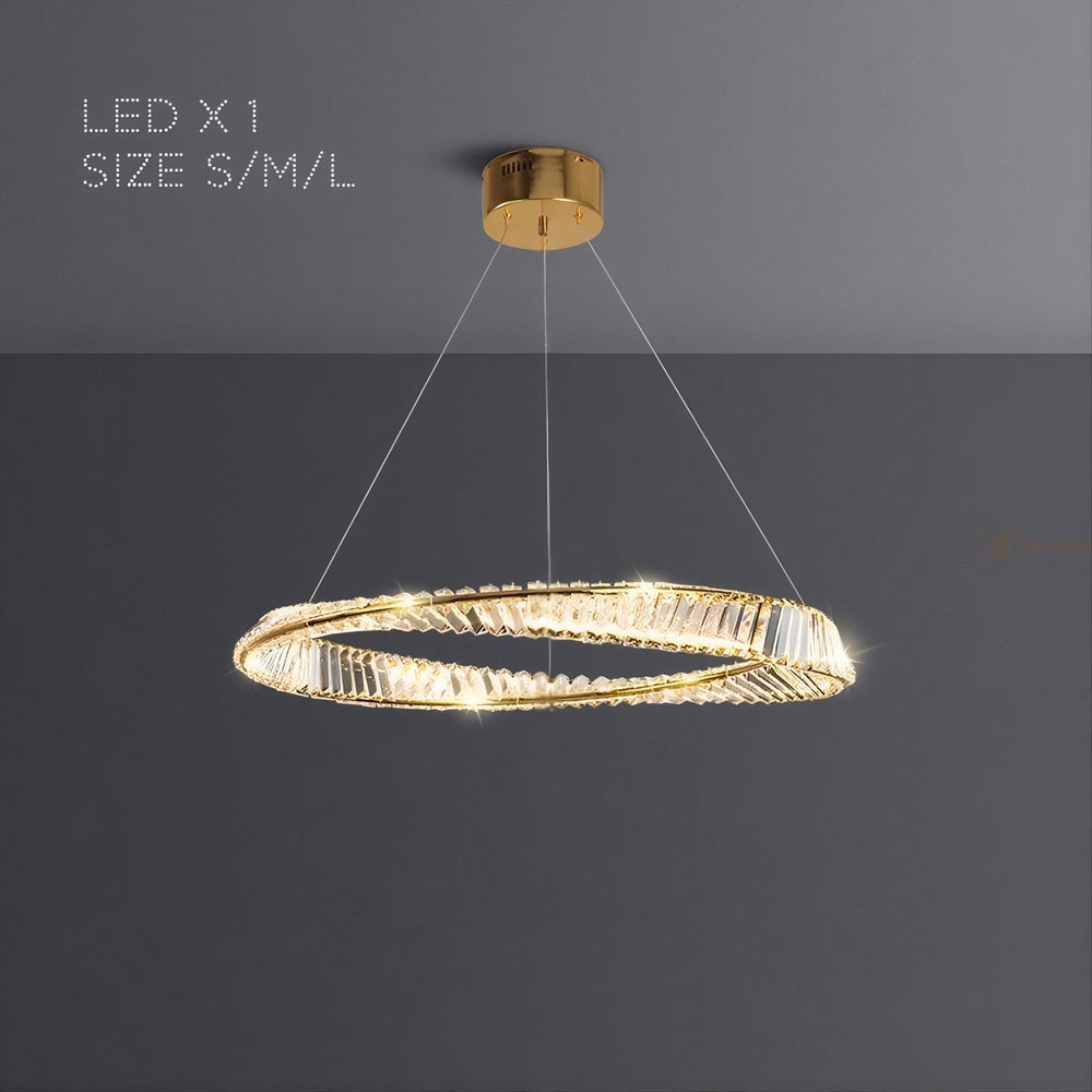 BERTOLDA X Ring Chandelier by Lampadom - side view