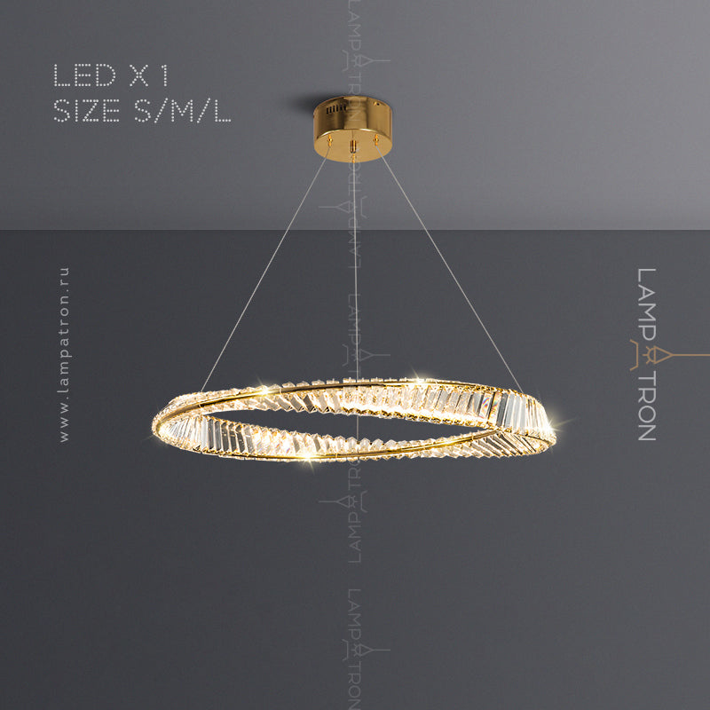 BERTOLDA X Ring Chandelier by Lampadom - detail view