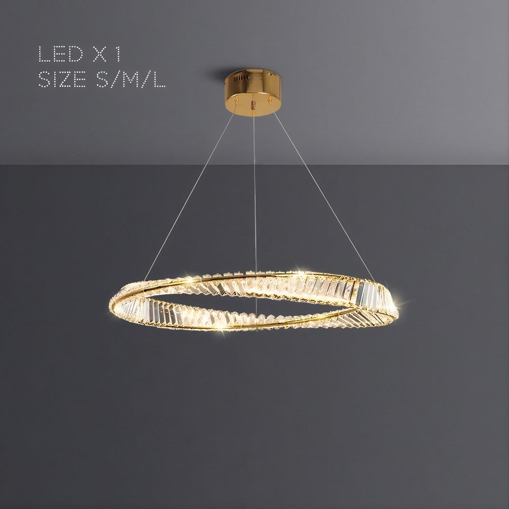 BERTOLDA X Ring Chandelier by Lampadom - close-up