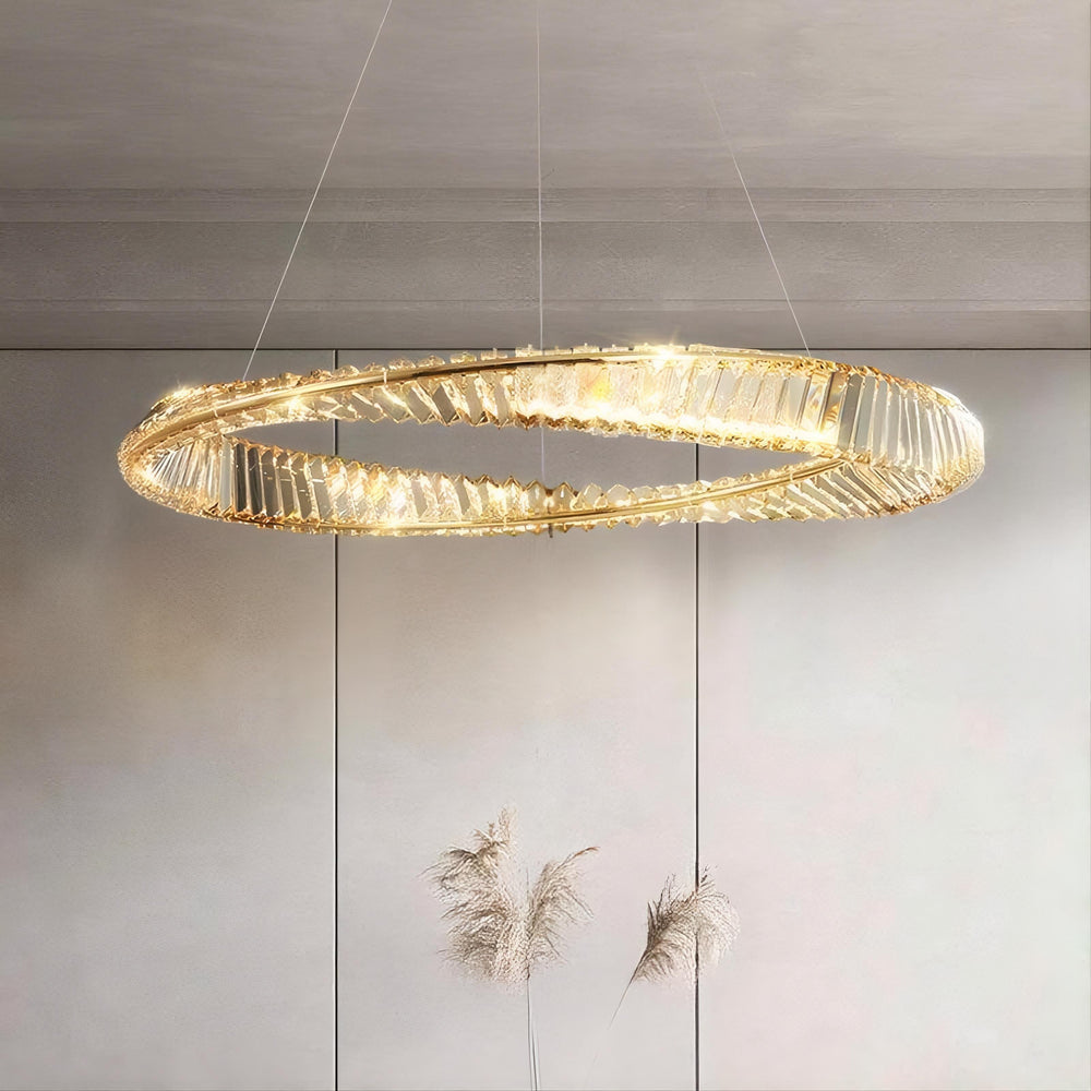 BERTOLDA X Ring Chandelier by Lampadom - side view