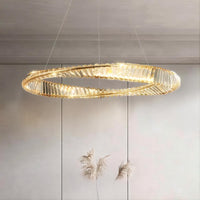 BERTOLDA X Ring Chandelier by Lampadom - side view