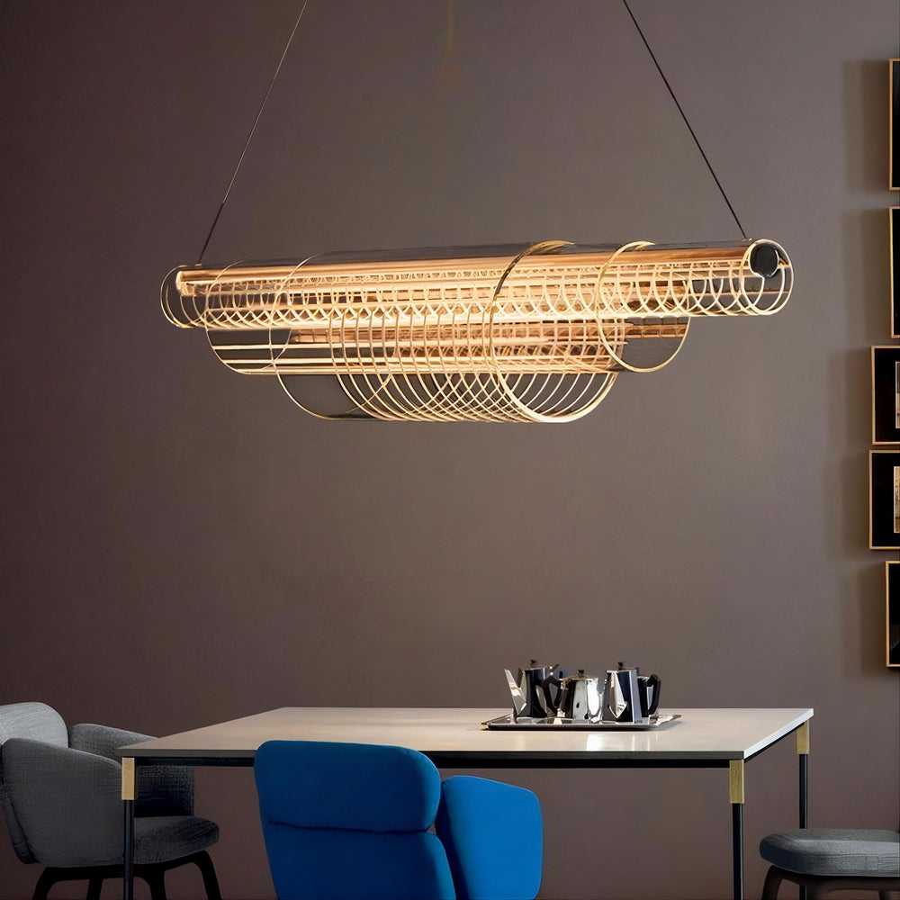 BIELLA Linear Chandelier by Lampadom - scale reference