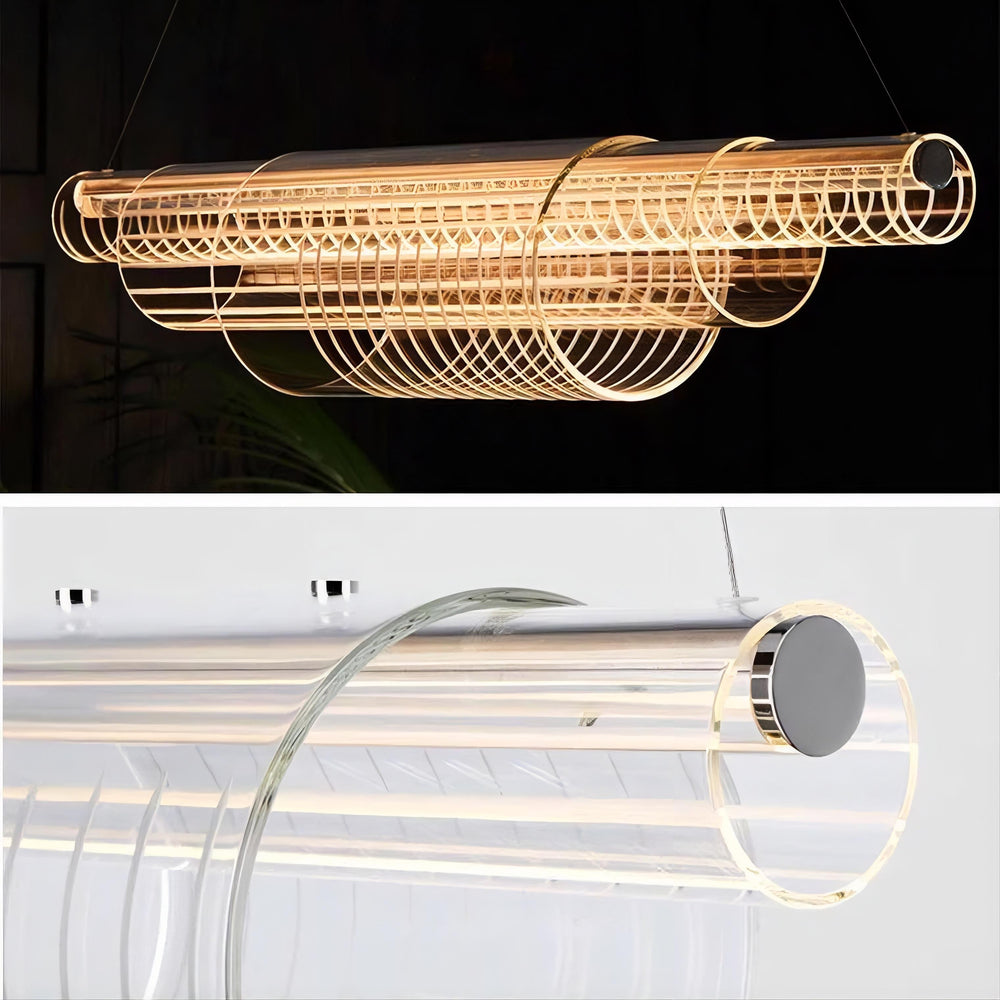 BIELLA Linear Chandelier by Lampadom - detail view