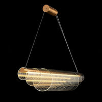 BIELLA Linear Chandelier by Lampadom - close-up
