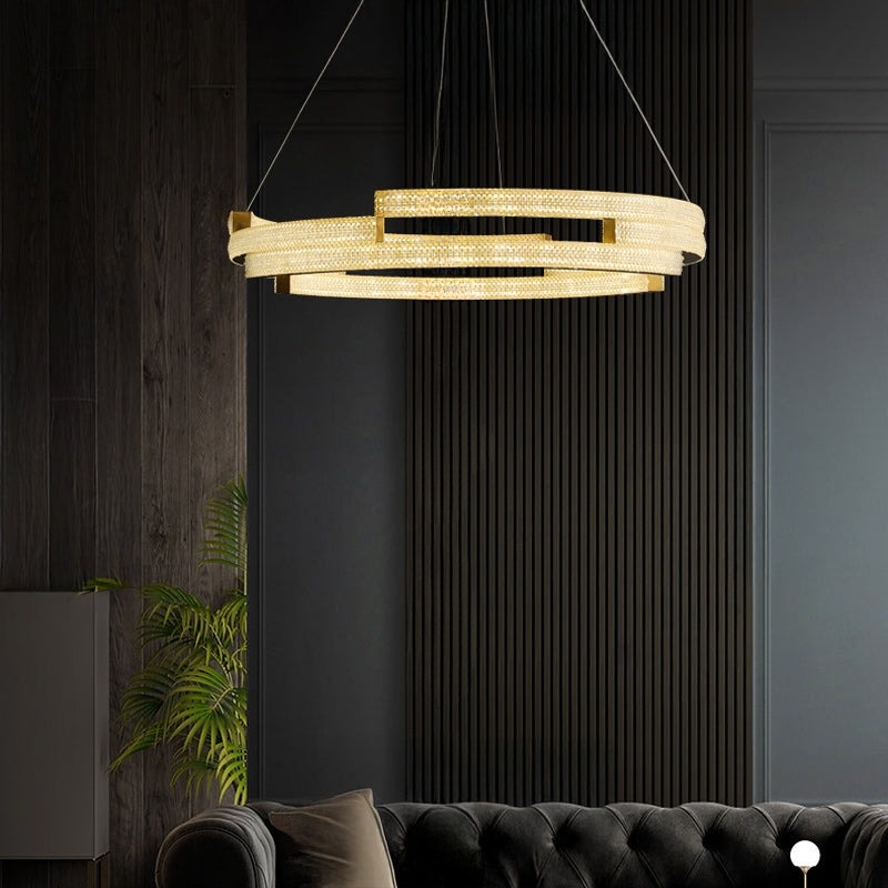 BLANCHE Ring Chandelier by Lampadom - side view
