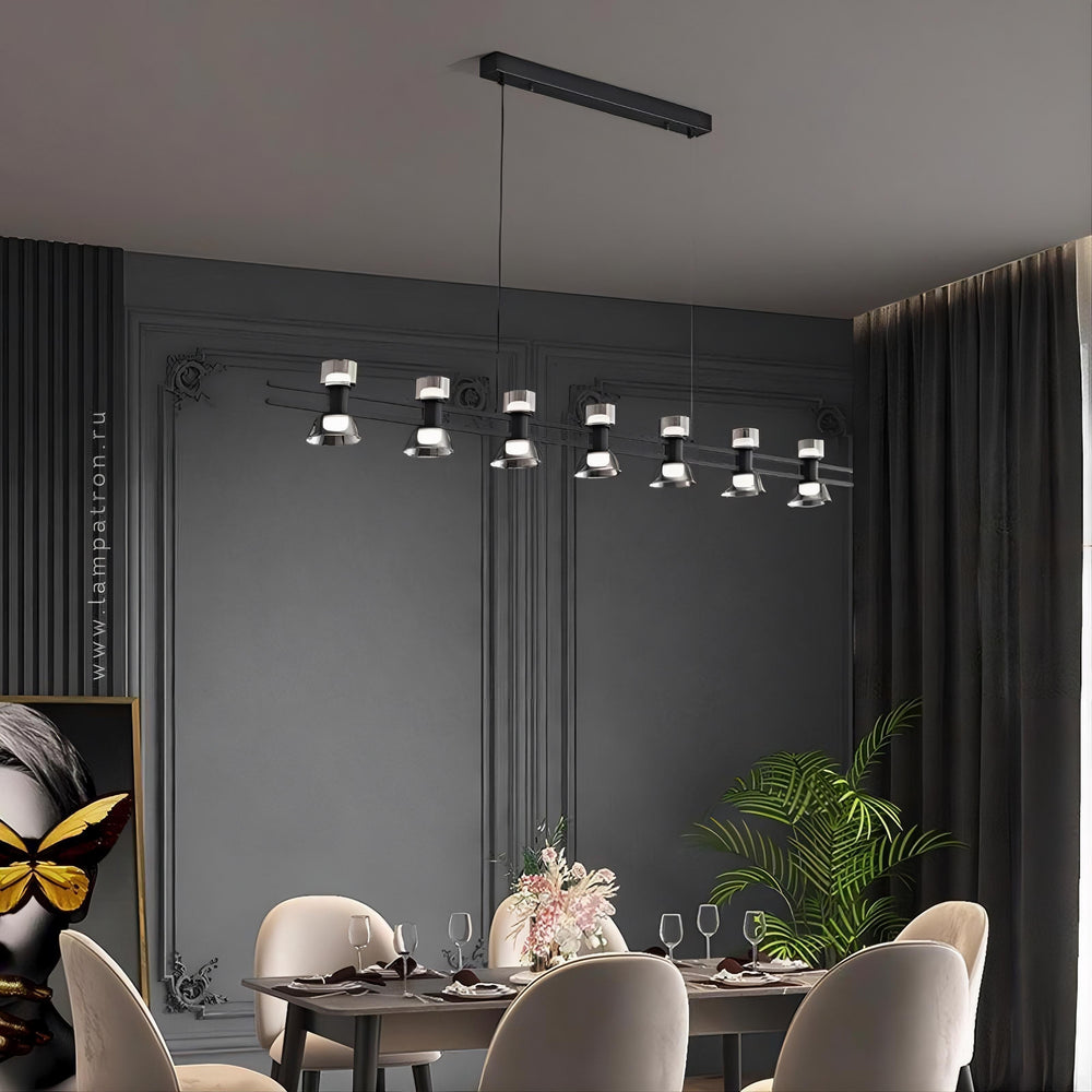 BLASIUS Linear Chandelier by Lampadom - side view