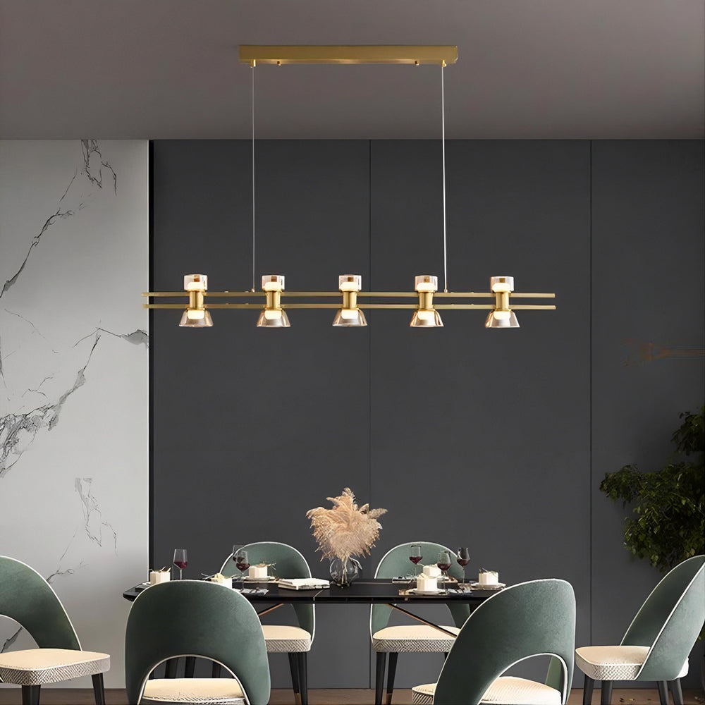 BLASIUS Linear Chandelier by Lampadom - side view