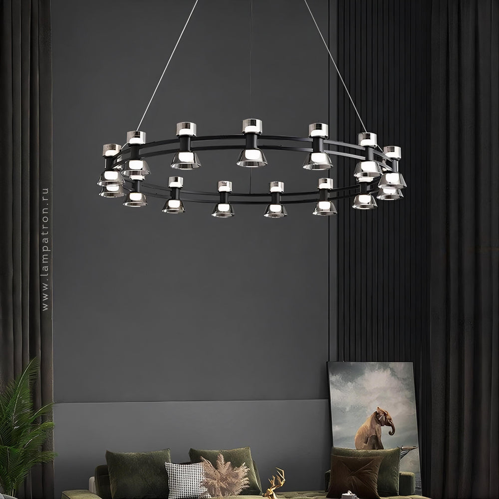 BLASIUS Ring Chandelier by Lampadom - scale reference
