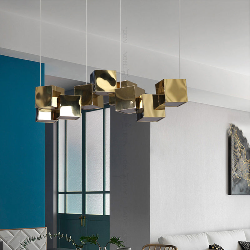 BLITZ Linear Chandelier by Lampadom - angle view