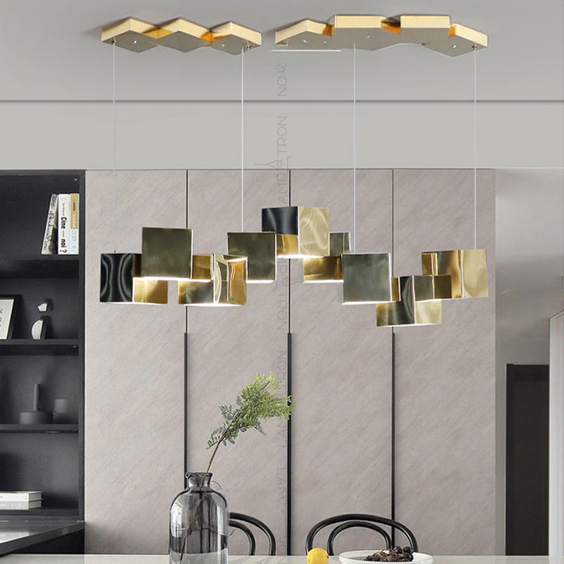 BLITZ Linear Chandelier by Lampadom - scale reference