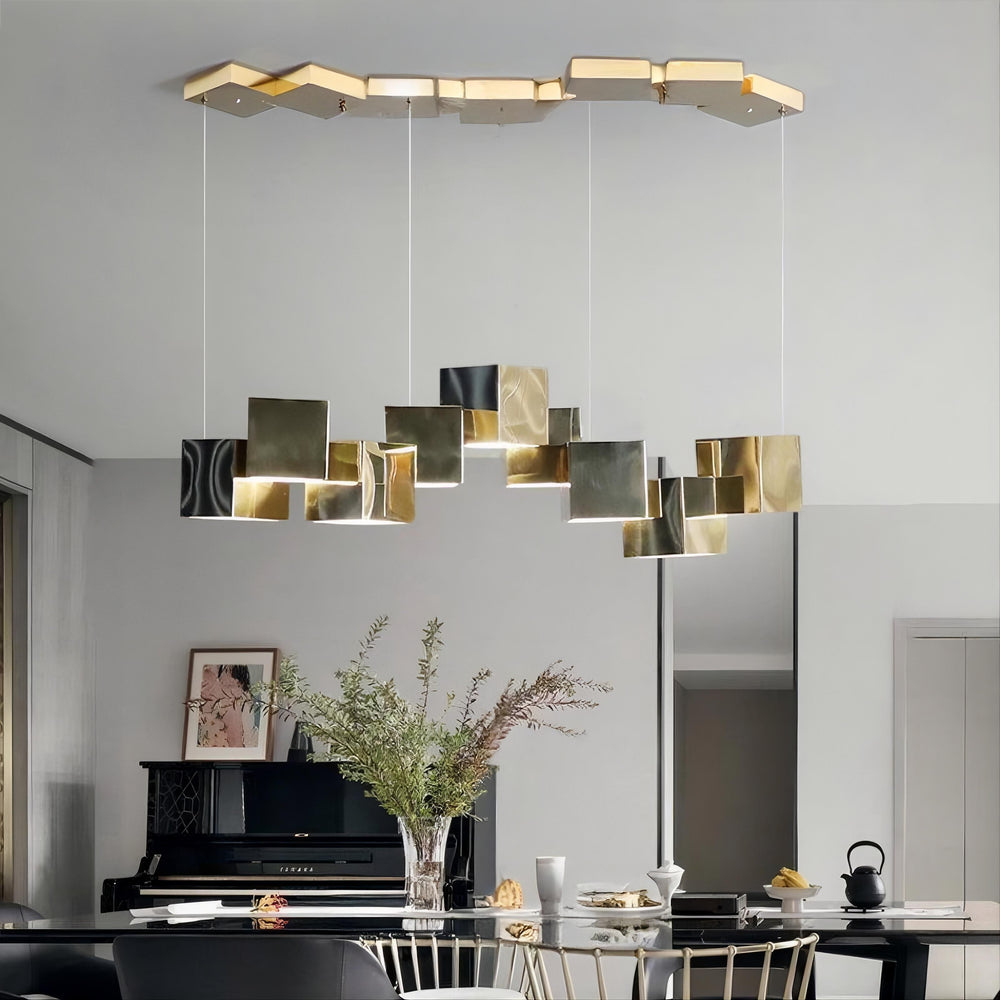 BLITZ Linear Chandelier by Lampadom - angle view
