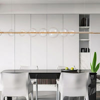 Bodo Linear Chandelier by Lampadom - side view