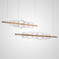 Bodo Linear Chandelier by Lampadom - side view