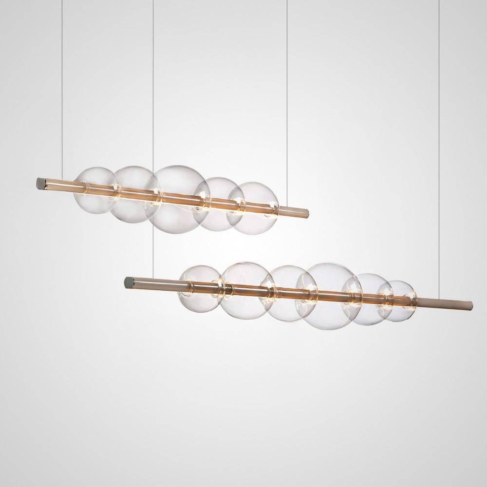 Bodo Linear Chandelier by Lampadom - close-up