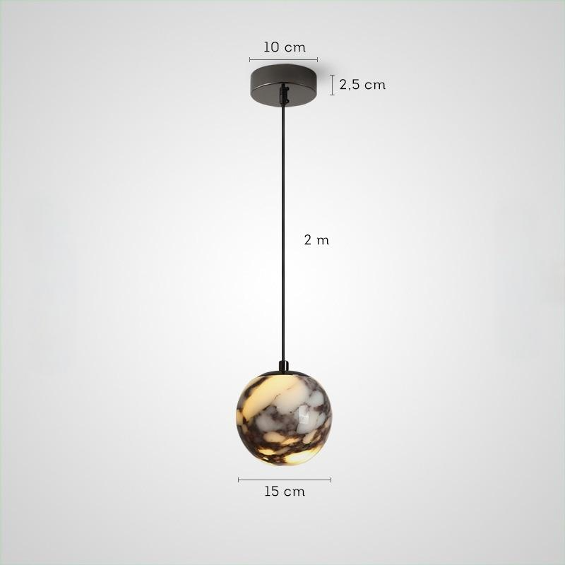 BONN NEPHRITE Pendant by Lampadom - scale reference