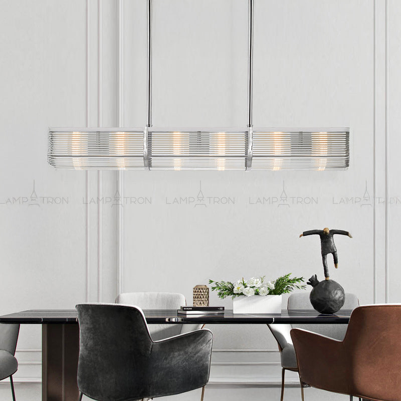 BRIEF Linear Chandelier by Lampadom - detail view
