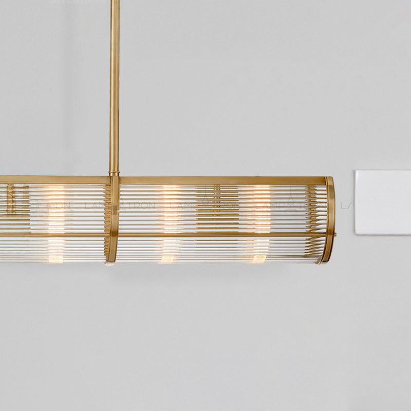 BRIEF Linear Chandelier by Lampadom - ambient shot