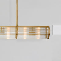 BRIEF Linear Chandelier by Lampadom - ambient shot