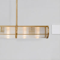 BRIEF Linear Chandelier by Lampadom - side view