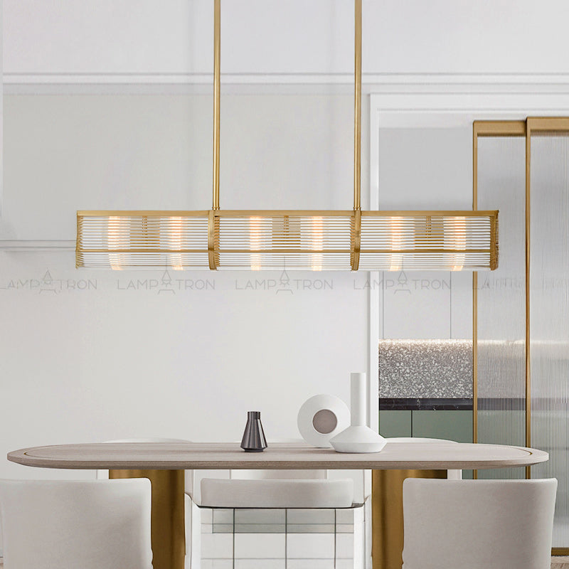 BRIEF Linear Chandelier by Lampadom - angle view