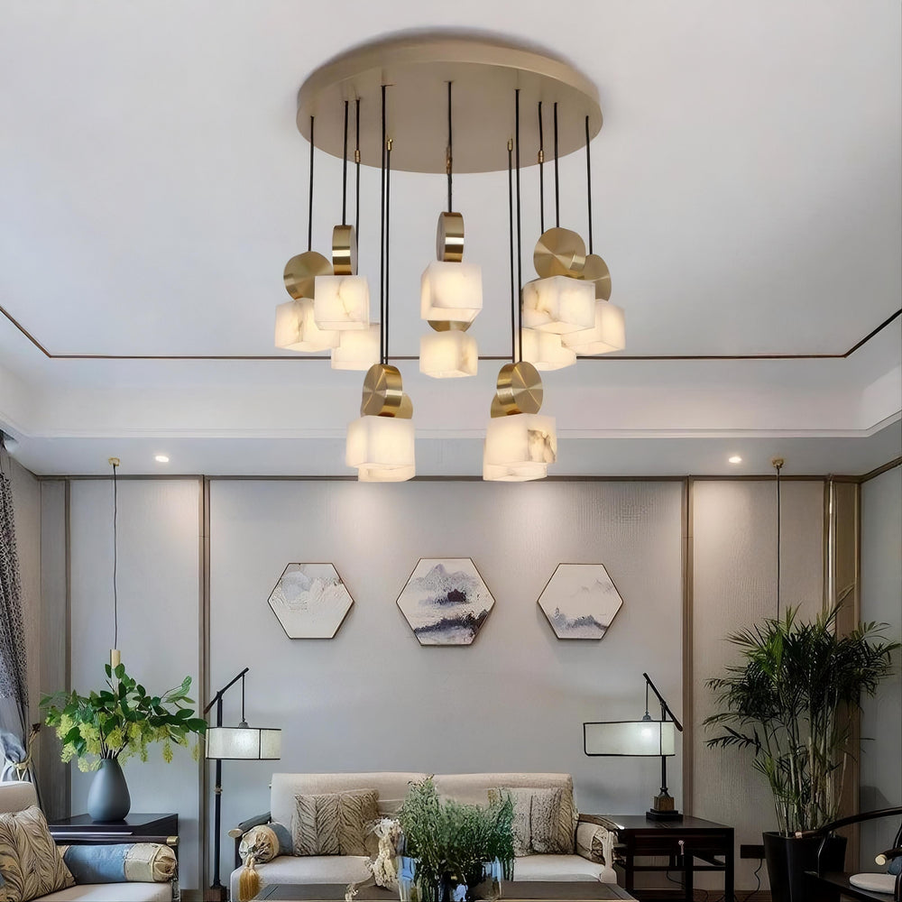 BRIXEN MORE Chandelier by Lampadom - side view