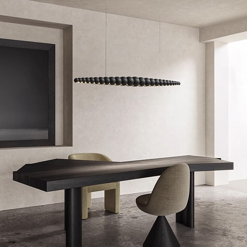 BROLLE Linear Chandelier by Lampadom - angle view