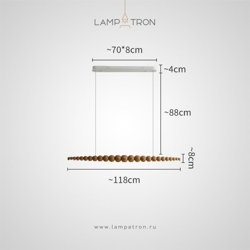 BROLLE Linear Chandelier by Lampadom - ambient shot