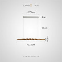 BROLLE Linear Chandelier by Lampadom - ambient shot