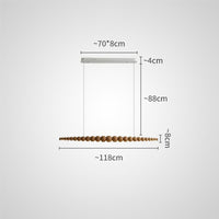BROLLE Linear Chandelier by Lampadom - top view