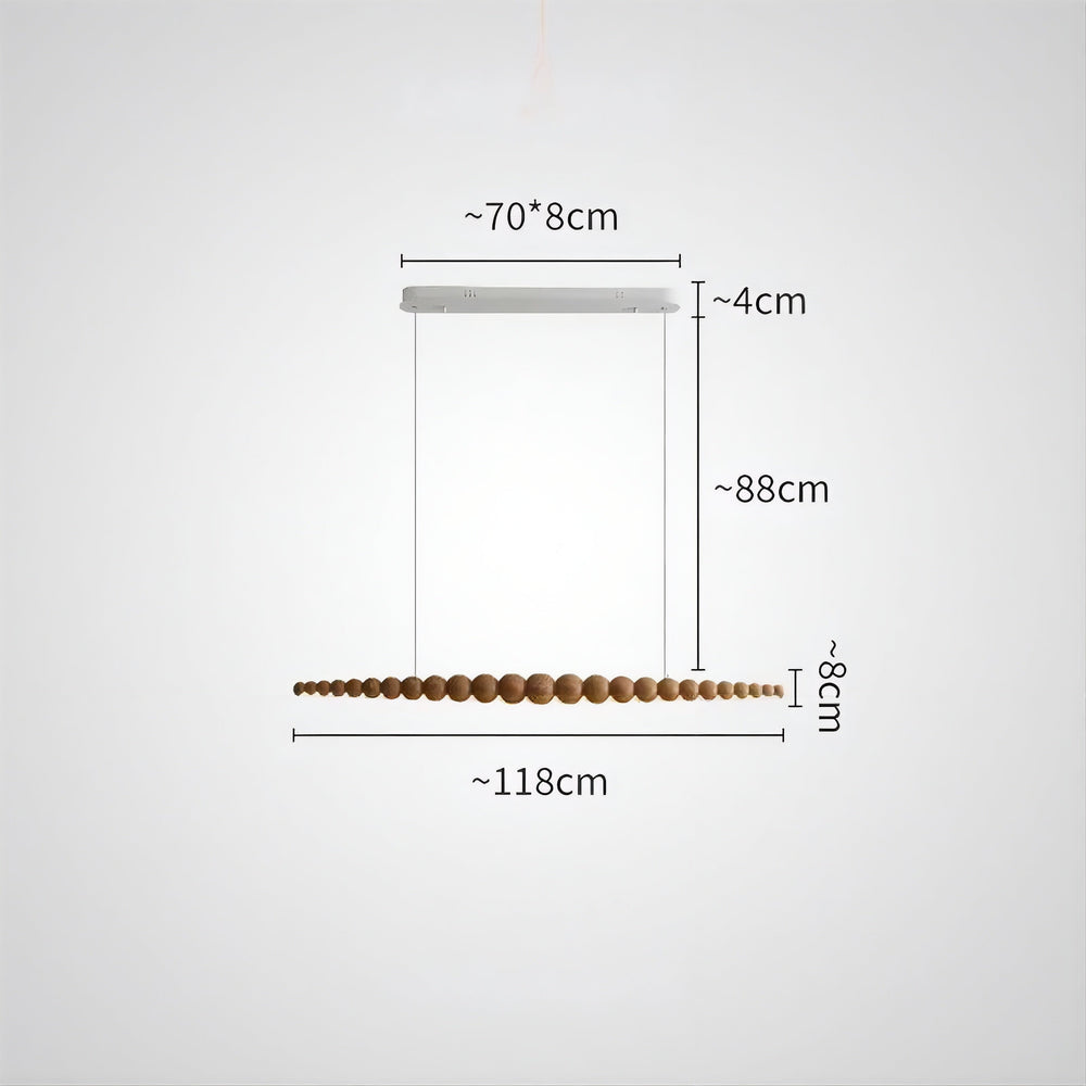 BROLLE Linear Chandelier by Lampadom - close-up