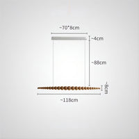 BROLLE Linear Chandelier by Lampadom - close-up