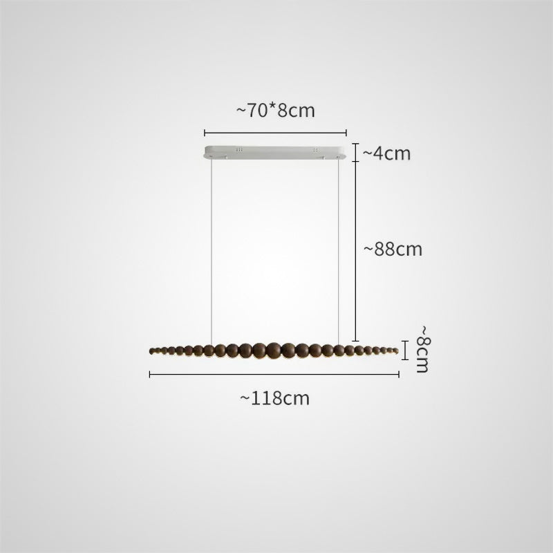 BROLLE Linear Chandelier by Lampadom - ambient shot