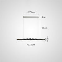 BROLLE Linear Chandelier by Lampadom - scale reference