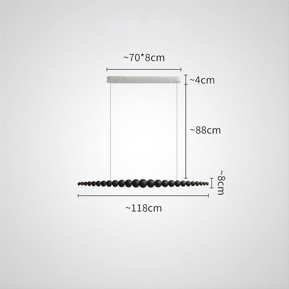 BROLLE Linear Chandelier by Lampadom - angle view