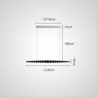 BROLLE Linear Chandelier by Lampadom - angle view