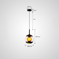 BURT BALL Pendant by Lampadom - side view