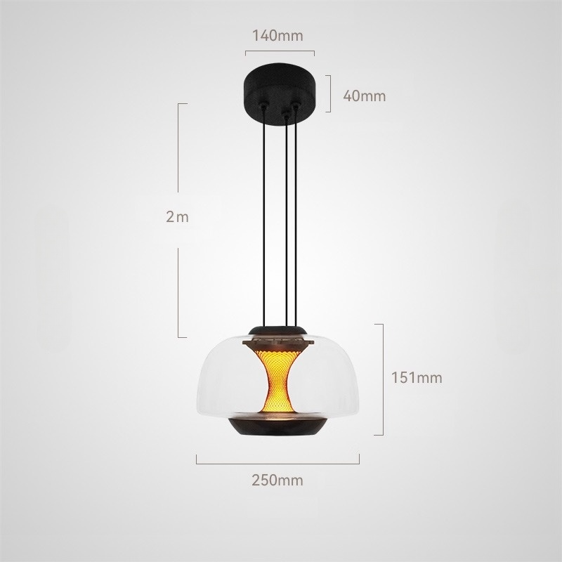BURT WIDE Pendant by Lampadom - side view