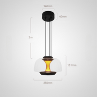 BURT WIDE Pendant by Lampadom - side view