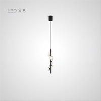 CAMILIA BW Pendant by Lampadom - side view